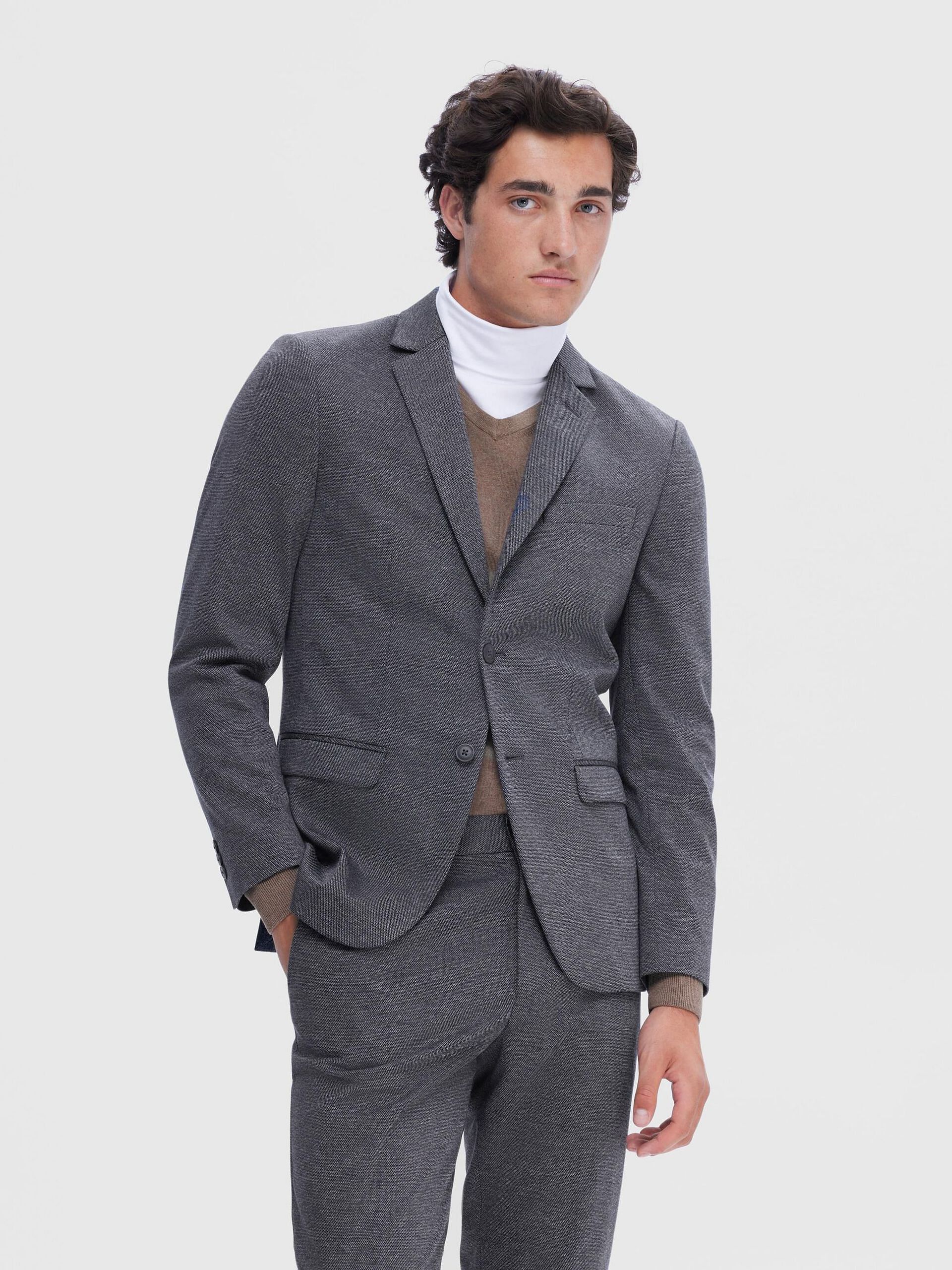 Slim Fit: tracksuit suit jacket - navy | s.Oliver